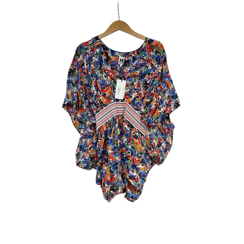 M Missoni 100% Silk Printed Kimono Belted Tunic‎ Top Coverup Size Large New